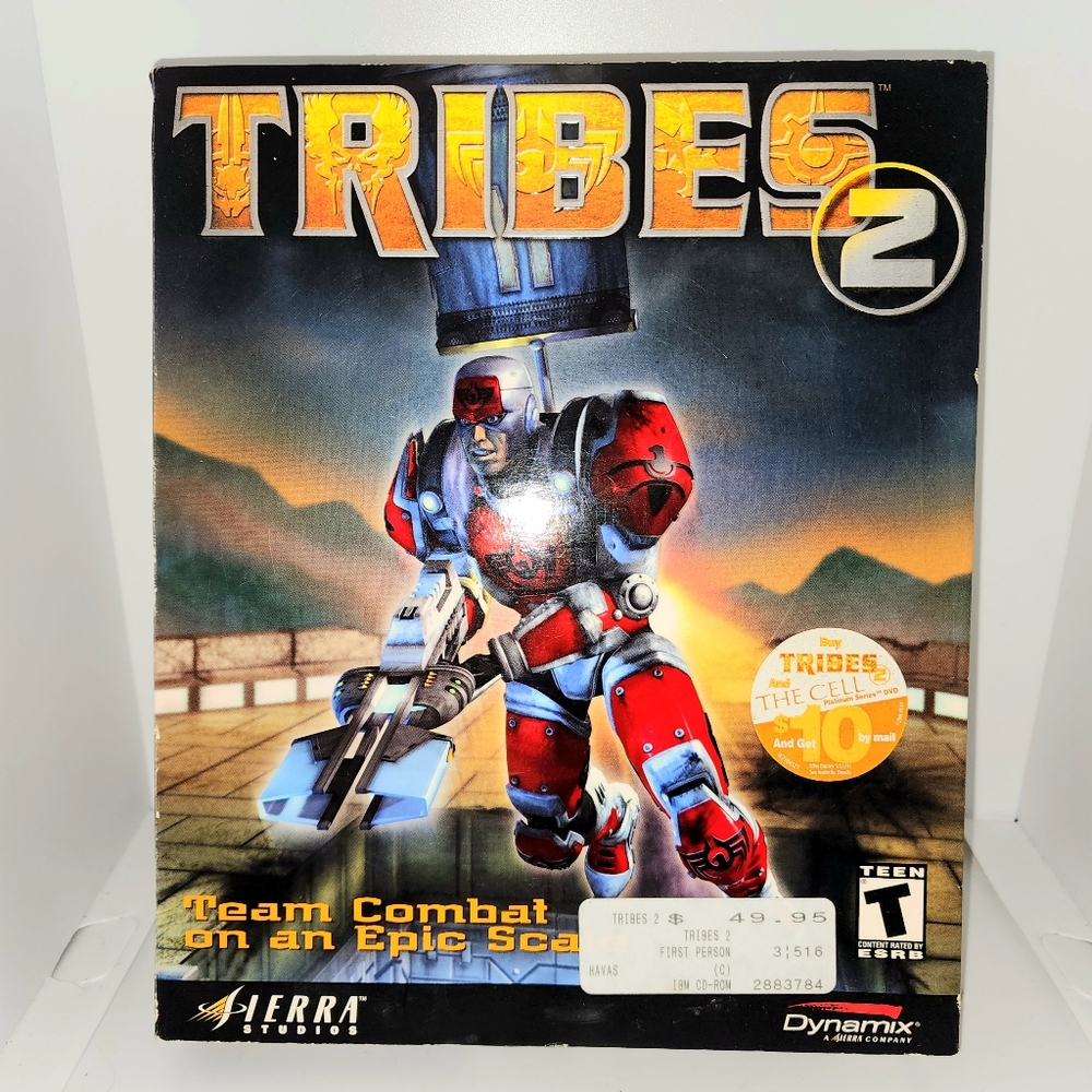 PC Game TRIBES 2 in open box with game and all inserts included